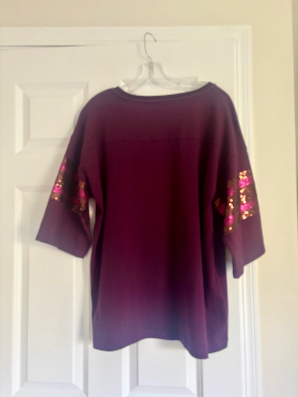 Brand new Cynthia Rowley Plum Sequin-Sleeve Tunic